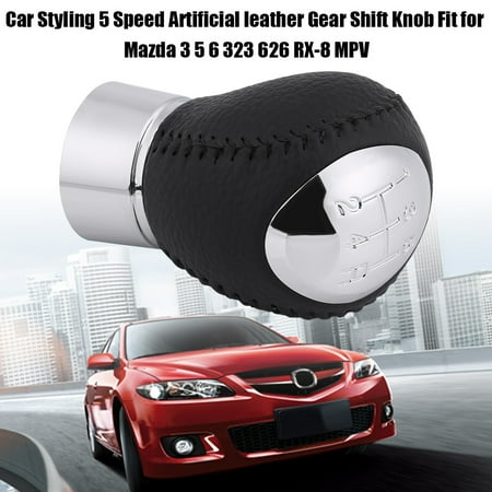 Car Styling 5 Speed Artificial leather Gear Shift Knob Fit for Ma-zda 3 5 6 323 626 RX-8 MPV